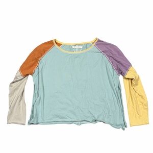 Free People We the Free Multicolor Color Block Pullover Sweater - Size  S Small